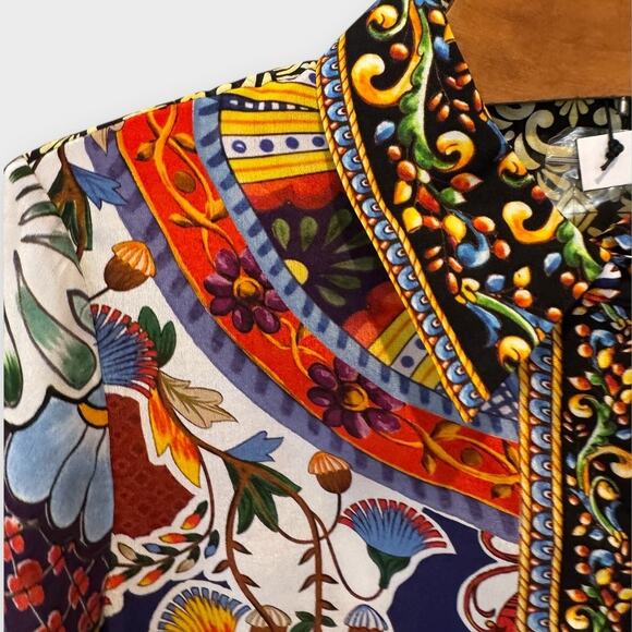 Alice + Olivia Willa Placket Top Size Small - Picture 8 of 15